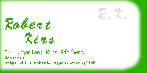 robert kirs business card